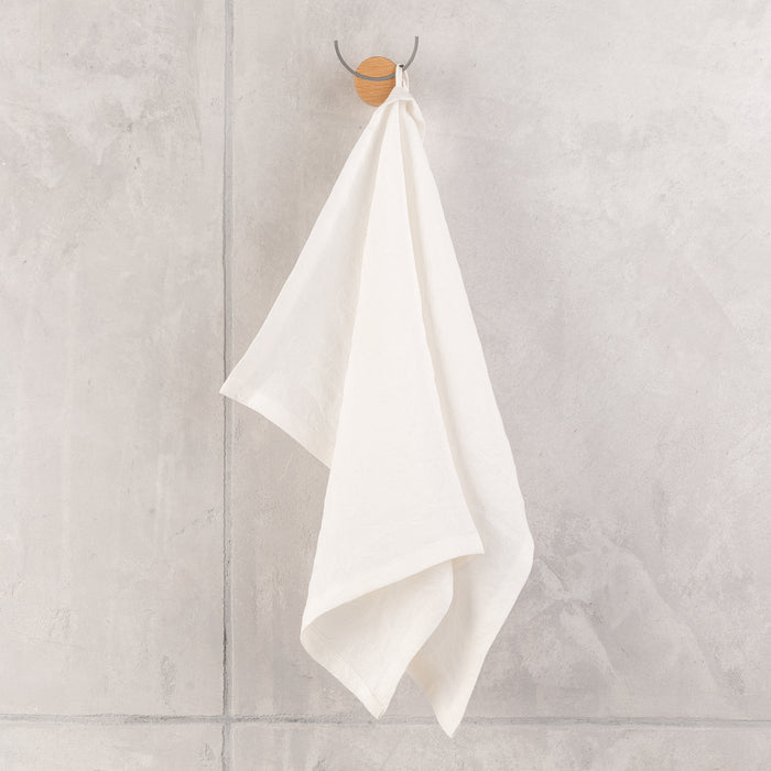 Linen tea towel, off white