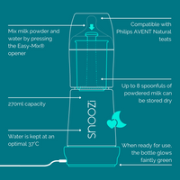 Snoozi Set: Baby Night Bottle + Automatic Bottle Warmer