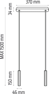 Madera Hexa hangs 2 m black