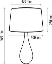 Table table lamp Vase - white