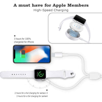 3 vienā bezvadu lādētājs Ātrais lādētājs USB kabelis