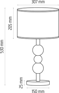 Table lamp Bolla grey