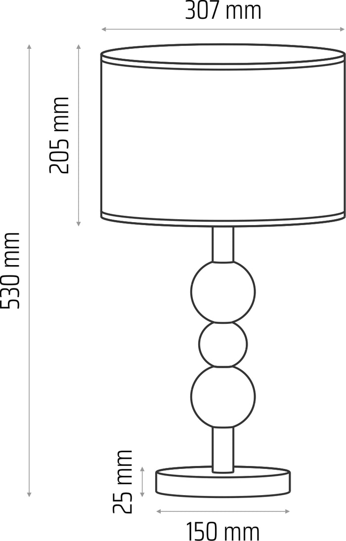Table lamp Bolla grey