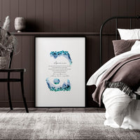 Aquamarine Birthstone December | wall art print