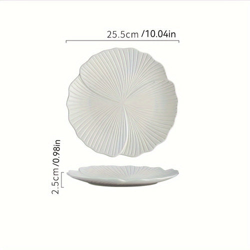 Premium White Ceramic Dinner Plates for Gourmet Dining