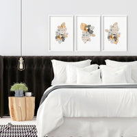 Wall pictures bedroom | set of 3 unique wall art