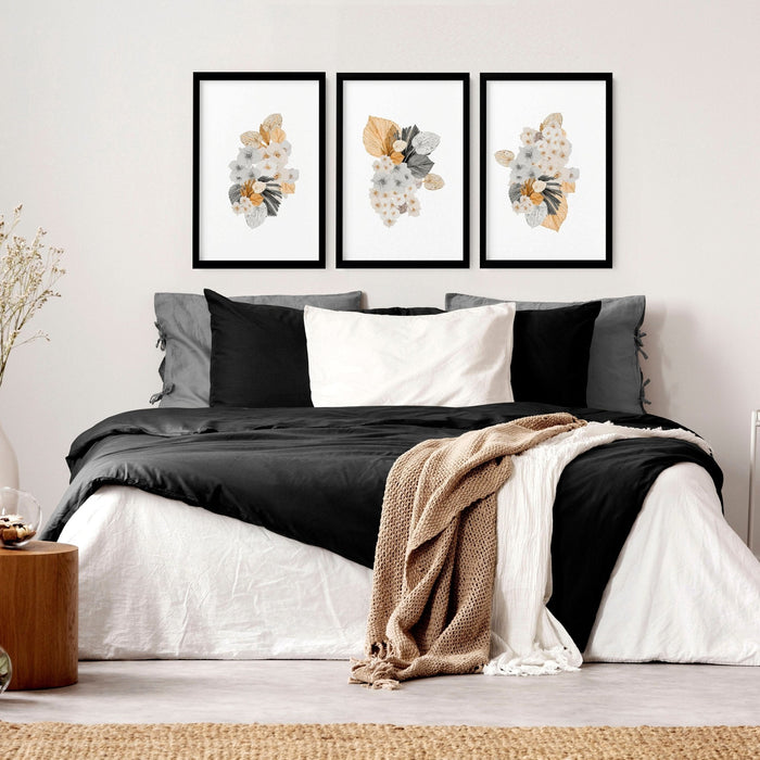 Wall pictures bedroom | set of 3 unique wall art