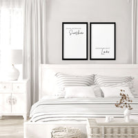 First anniversary gifts | set of 2 bedroom wall prints