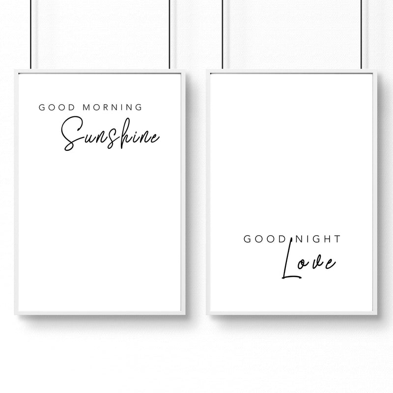 First anniversary gifts | set of 2 bedroom wall prints