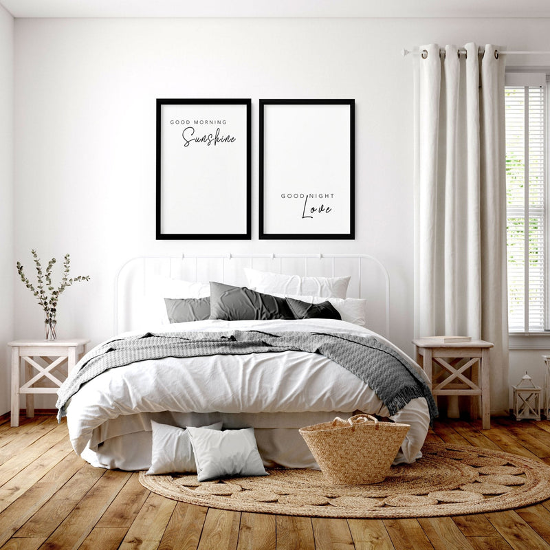 First anniversary gifts | set of 2 bedroom wall prints