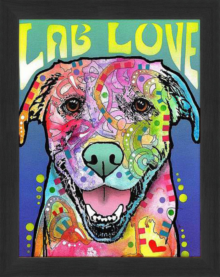 "Lab Love" Framed Dog Art Print by Dean Russo