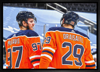 Connor McDavid & Leon Draisaitl Framed Canvas
