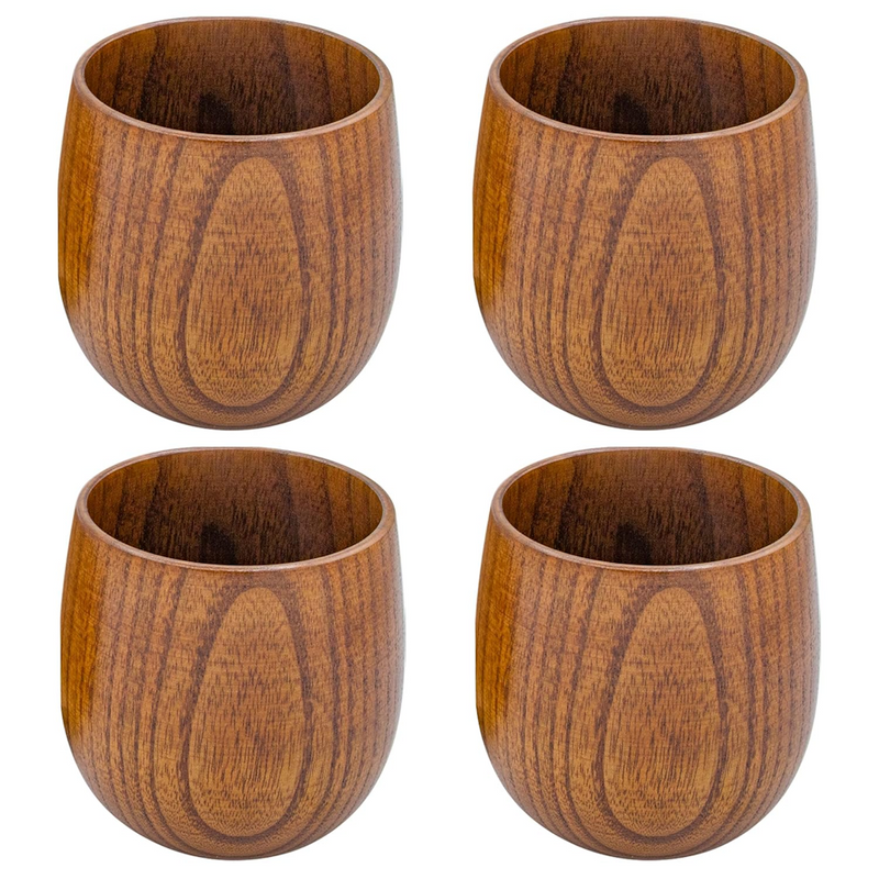 Handmade Wooden Japanese Style Tea Cups(Pack Of 4) Size 25X25X25 MM