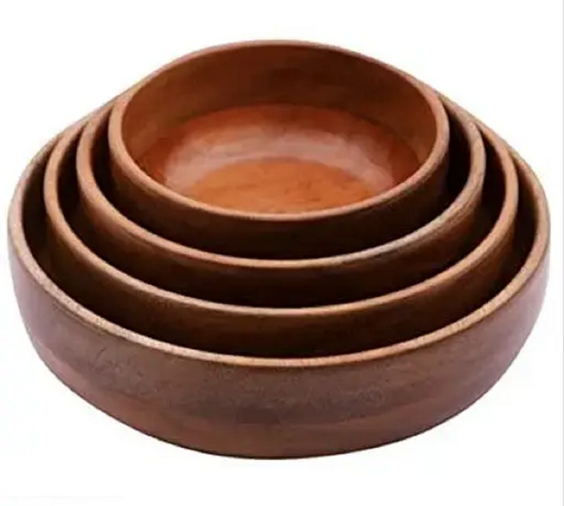 Handmade Wooden Small - Large Serving Bowl (Pack Of 4) Size 5X5X5 Inch