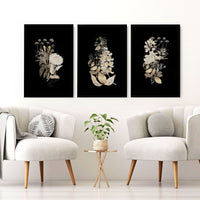 Gold wall art decor | set of 3 wall art prints