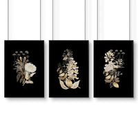 Gold wall art decor | set of 3 wall art prints