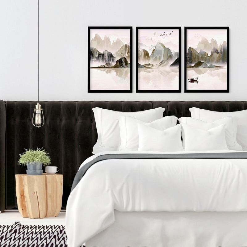 Wall decor bedroom | set of 3 wall art prints