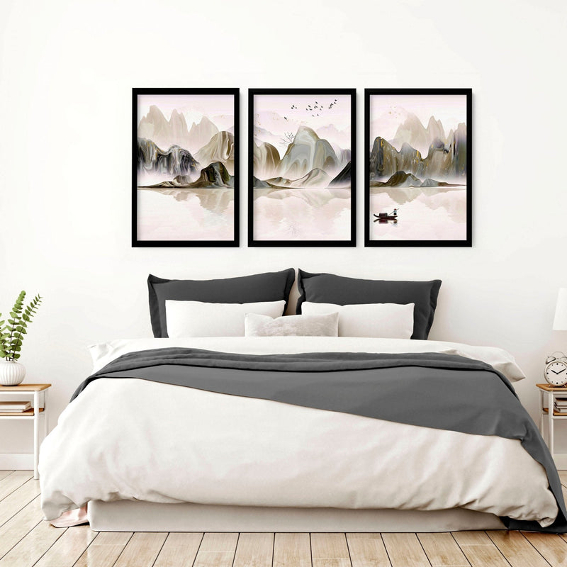 Wall decor bedroom | set of 3 wall art prints