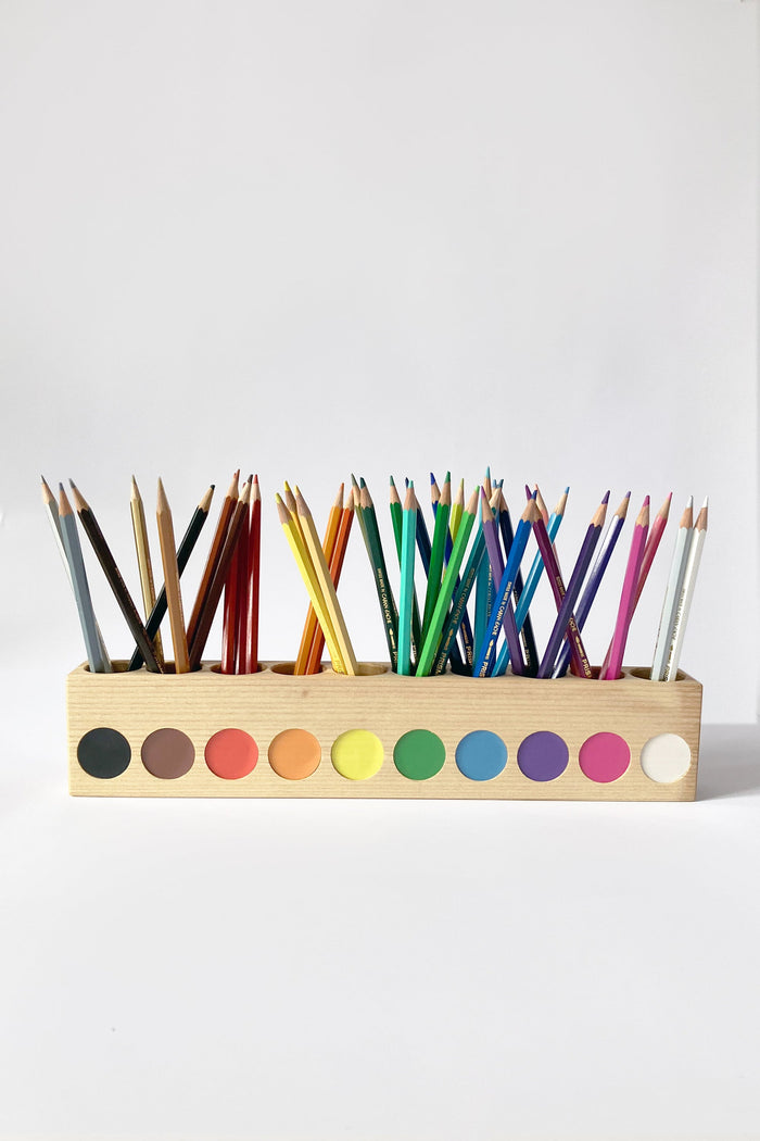 Montessori pencil holder double sided