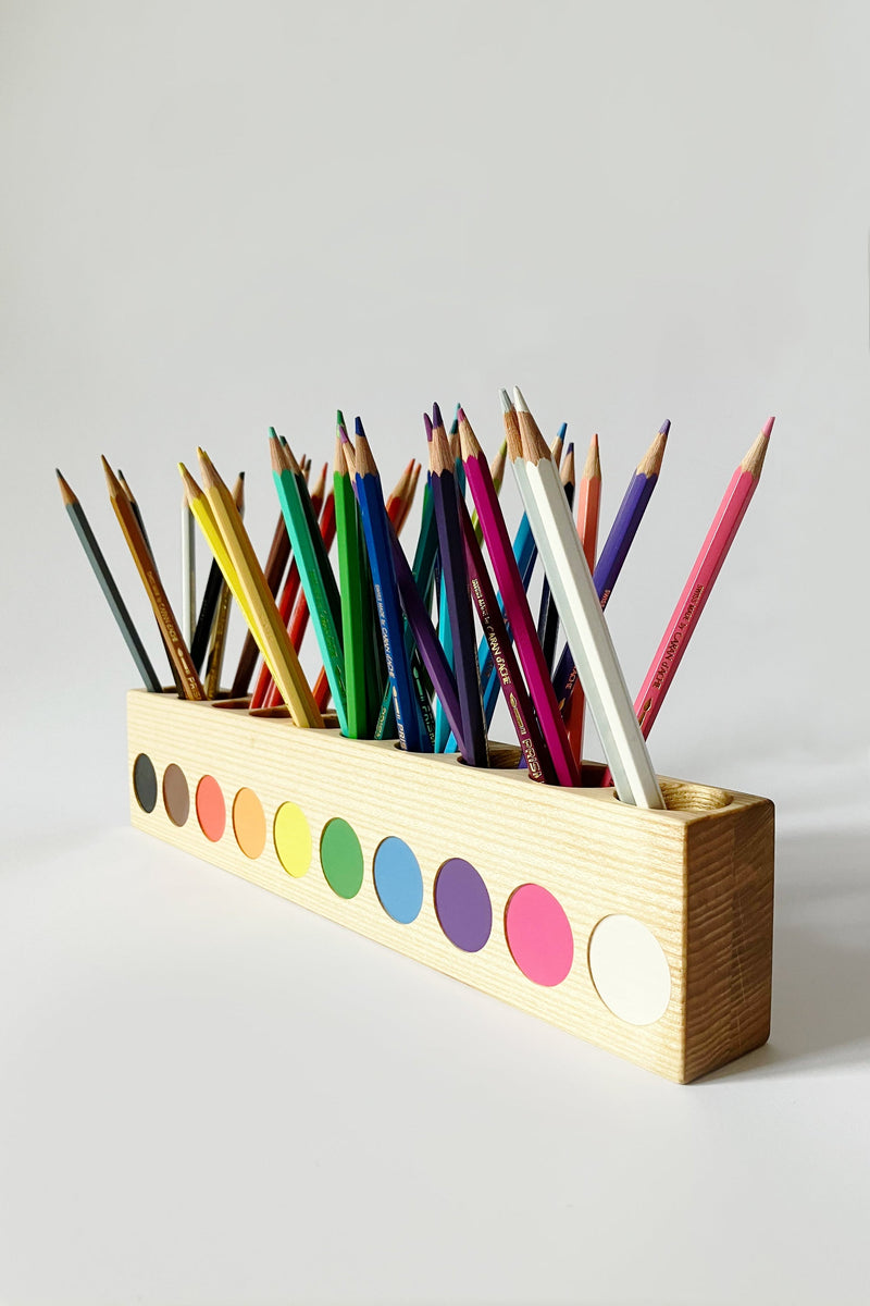 Montessori pencil holder double sided