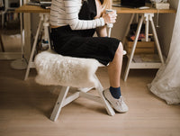 Extremely Soft and Fluffy Ivory Lambskin.