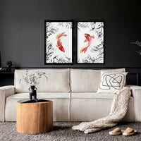 Koi wall art | set of 2 framed wall art