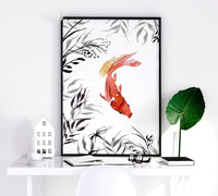 Koi wall art | set of 2 framed wall art