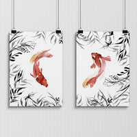 Koi wall art | set of 2 framed wall art