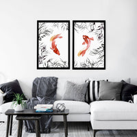 Koi wall art | set of 2 framed wall art