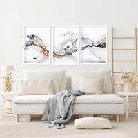 Framed print set of 3 | Landscape wall art for Living room