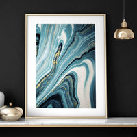 Teal luxurious wall art | set of 2 framed wall art prints