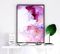 Abstract wall art for living room | set of 2 framed wall art prints