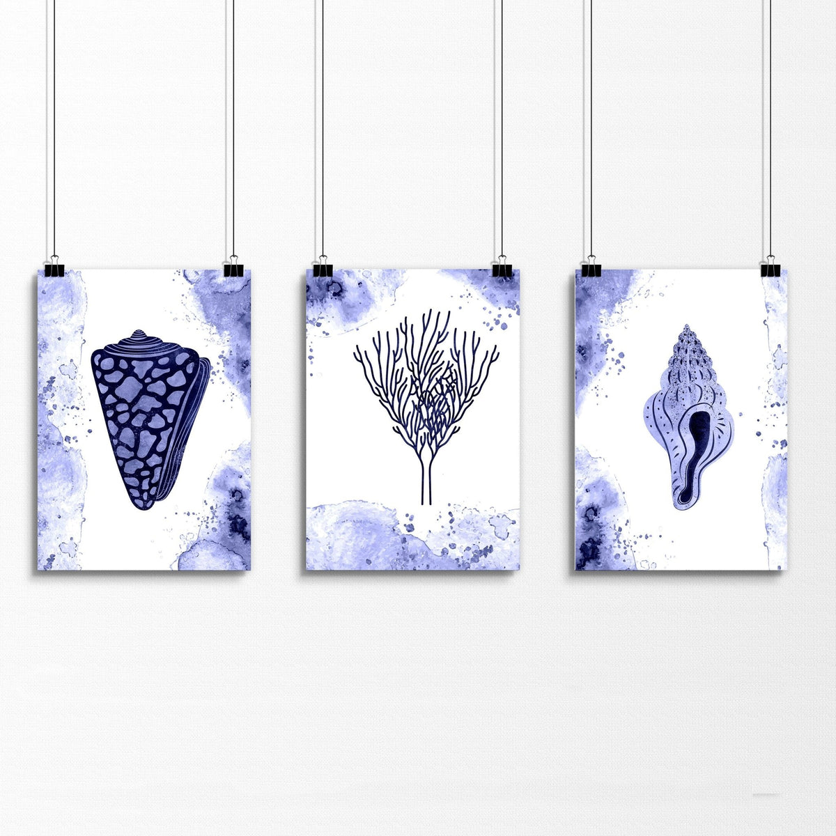 Pictures for living room walls | Set of 3 wall art prints