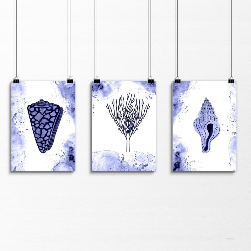 Pictures for living room walls | Set of 3 wall art prints