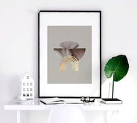Framed large wall art | set of 3 Modern mid century wall art