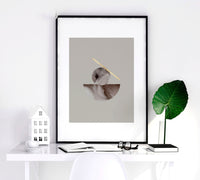 Framed large wall art | set of 3 Modern mid century wall art