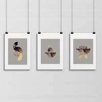Framed large wall art | set of 3 Modern mid century wall art