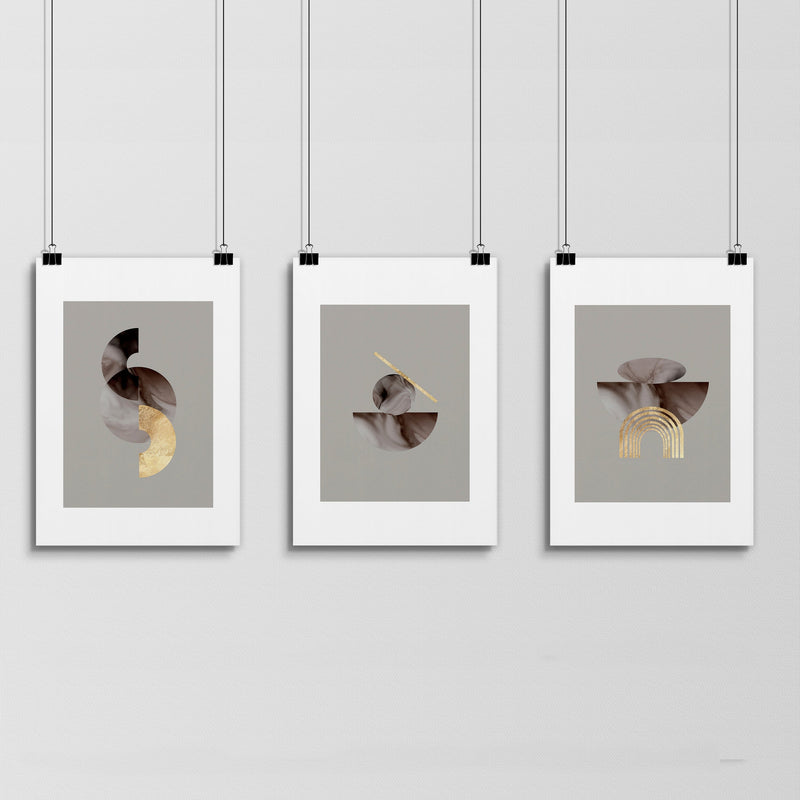 Framed large wall art | set of 3 Modern mid century wall art