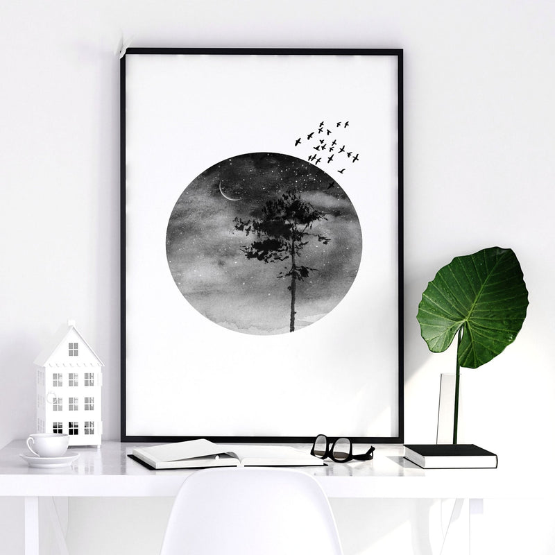 Biroja sienas grafika | 3 skandināvu sienas mākslas izdruku komplekts