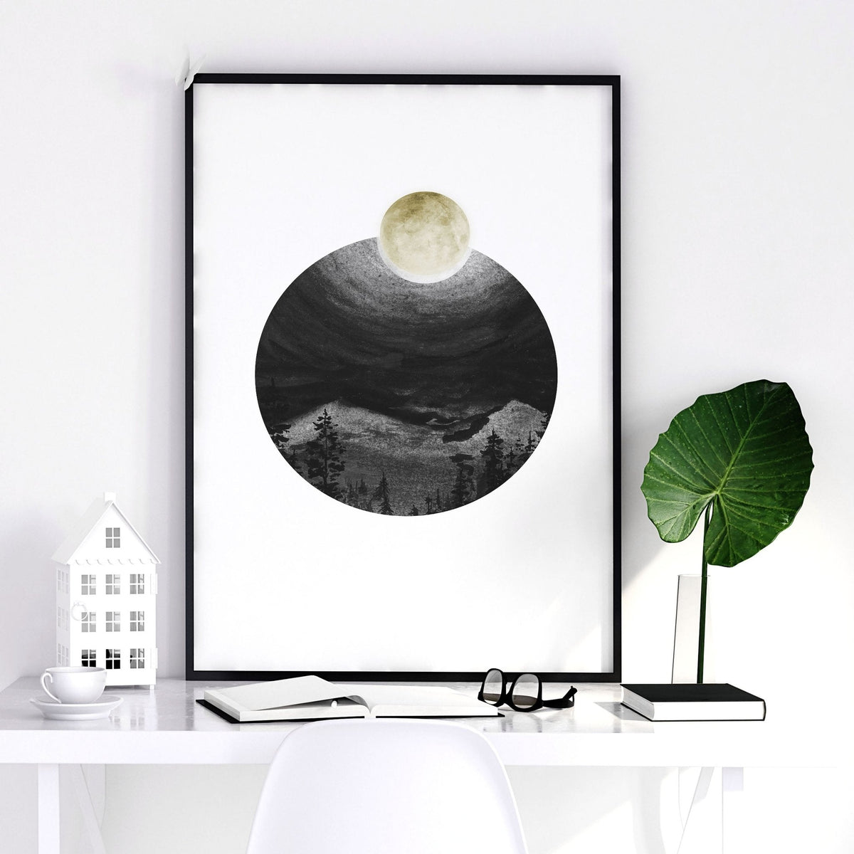 Biroja sienas grafika | 3 skandināvu sienas mākslas izdruku komplekts