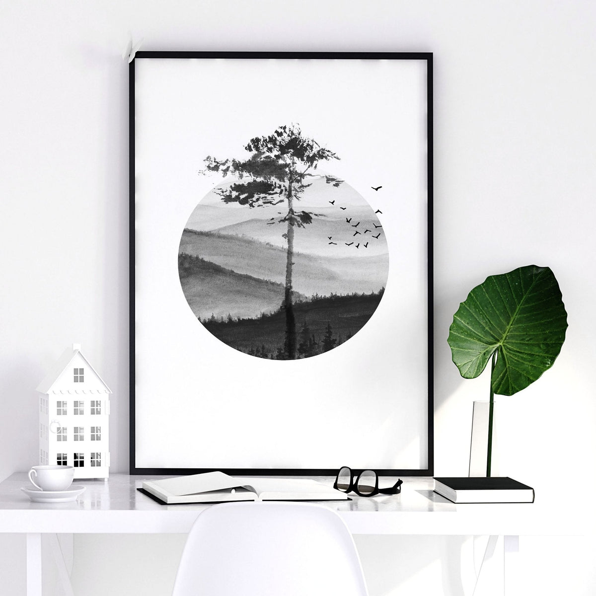 Biroja sienas grafika | 3 skandināvu sienas mākslas izdruku komplekts