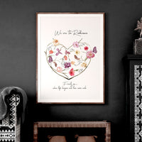 Family tree design wall art print