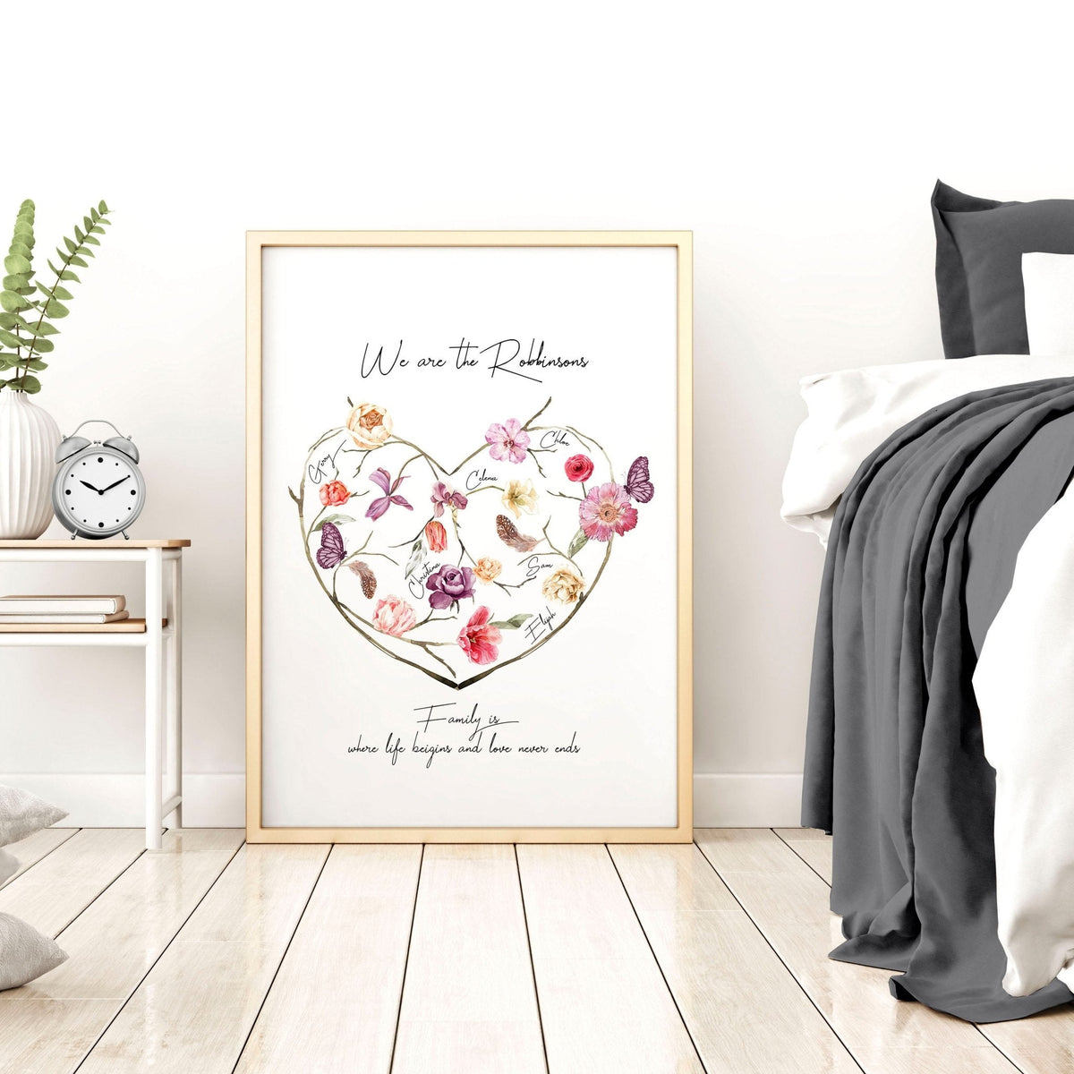 Family tree design wall art print