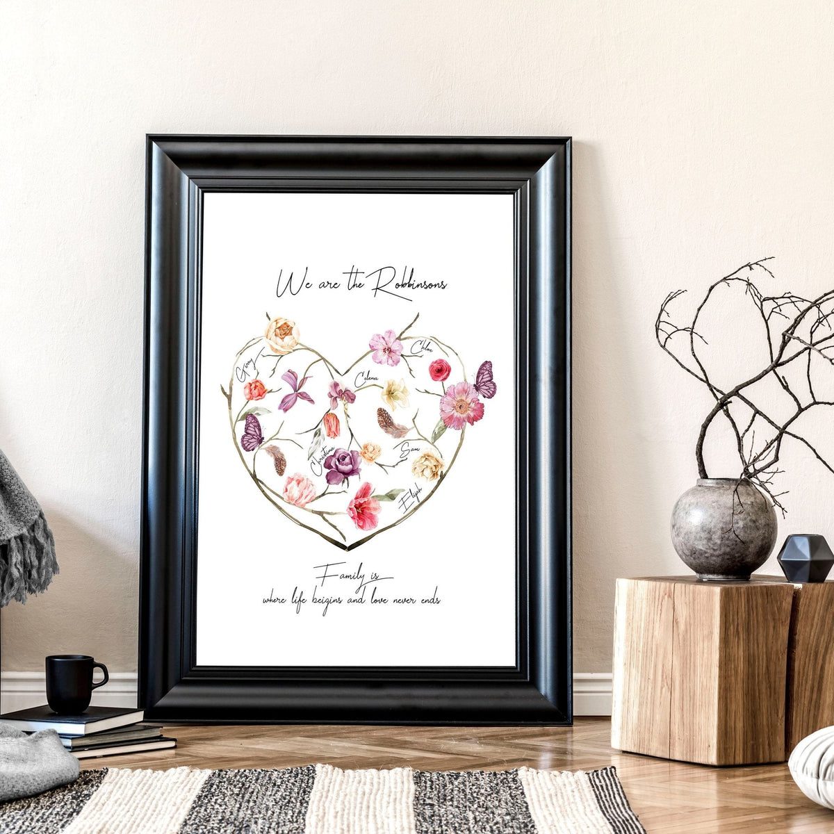 Family tree design wall art print