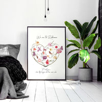 Family tree design wall art print