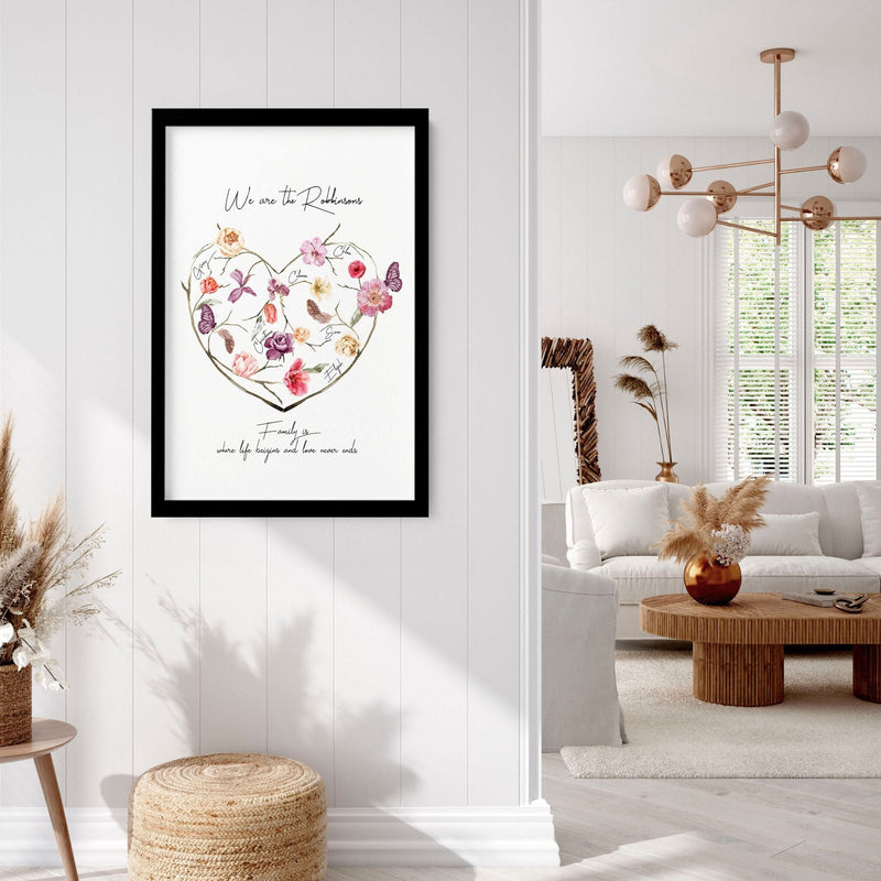 Family tree design wall art print