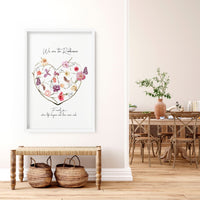 Family tree design wall art print
