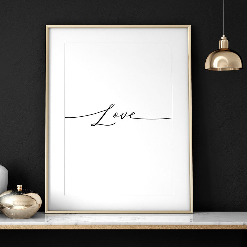 Love word art for walls | set of 3 Bedroom wall art prints