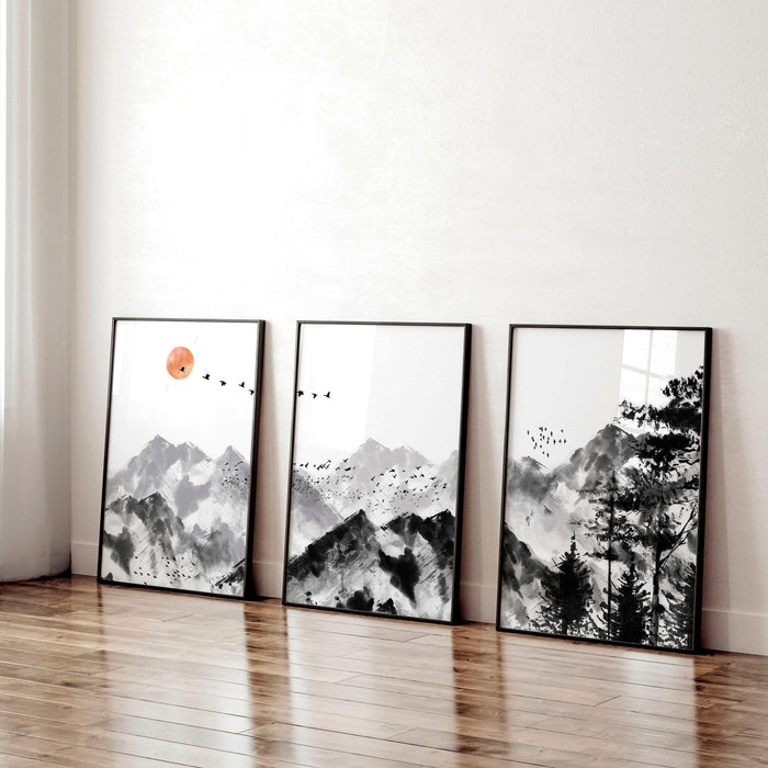 Workplace office design ideas  | set of 3 Scandinavian wall art