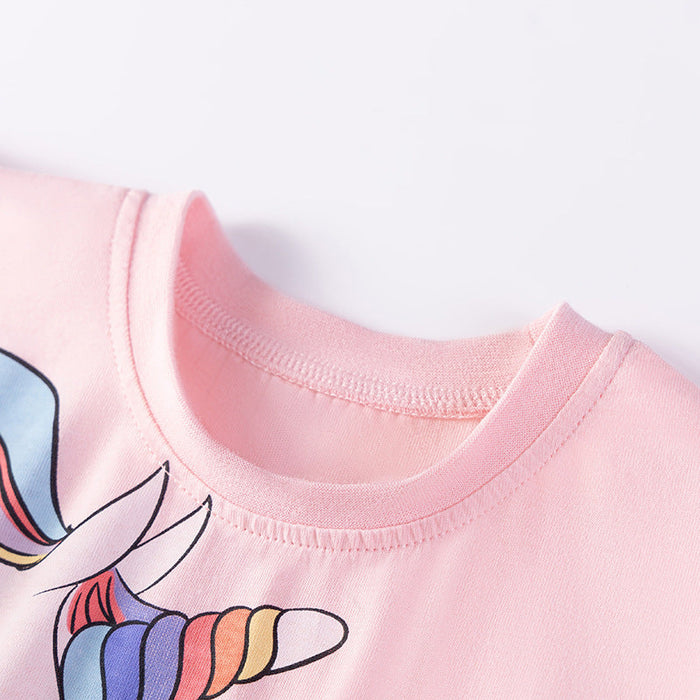 Summer Arrival Animals Cartoon Pattern Fly Sleeves Dress for Stylish